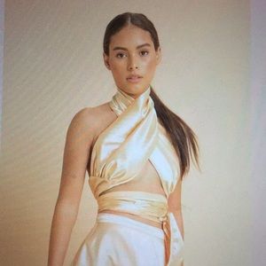 Saint Mojavi Silk wrap top